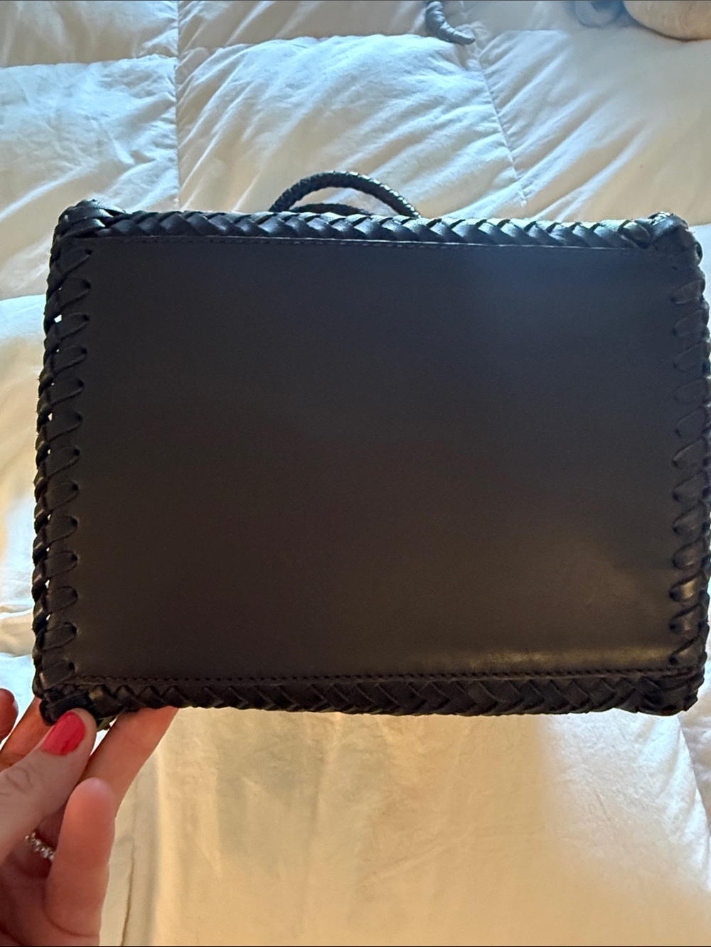 Madewell Lexington Small Tote - Dark Brown Woven Leather - Picture 4 of 4